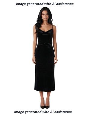 black midi dress night out Baltic Born Womens Santa Fe Poplin Midi Dress | Black